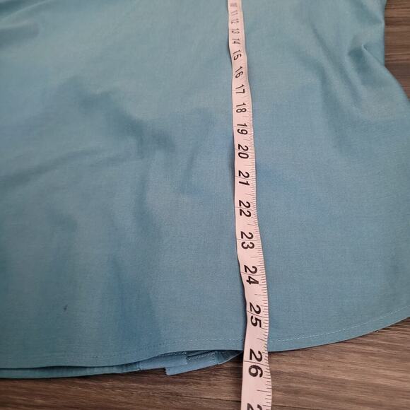 Foxcroft NYC Womens Button Up Top 8 Shaped Blue 100% Cotton Heritage Non Iron - Picture 6 of 7